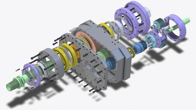 alibre design gear box mechanical design 3d cad model